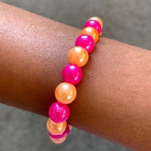 Colored Pearl Bead Bracelet